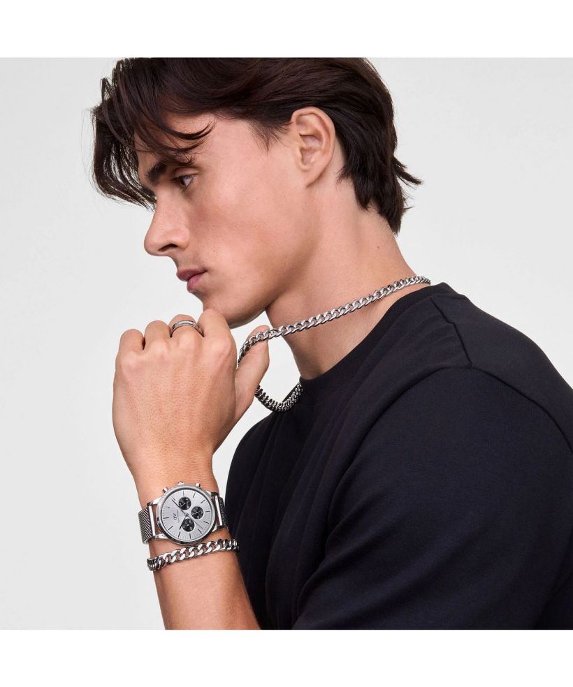 Браслет Daniel Wellington Ellipse Cuban Chain Silver
