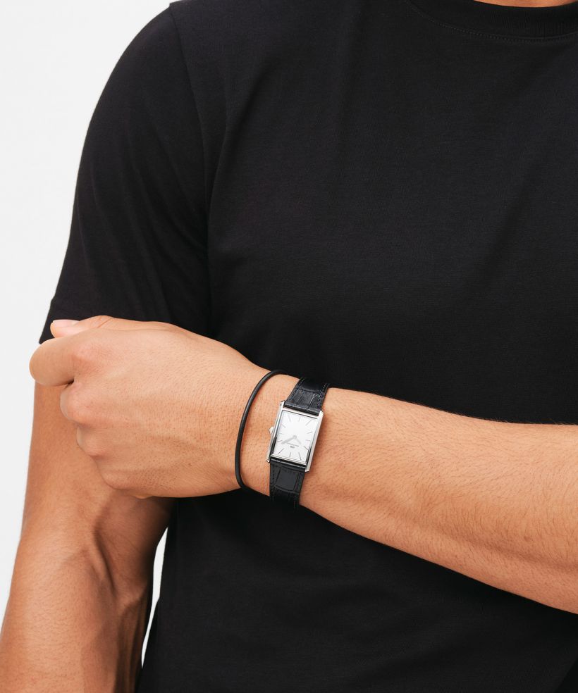 Годинник Жіночий Daniel Wellington Bound Black Crocodile Silver 24