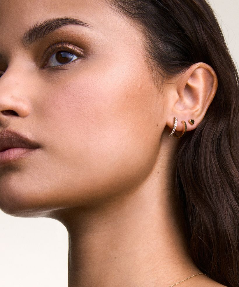 Сережки Daniel Wellington Heart Stud Gold