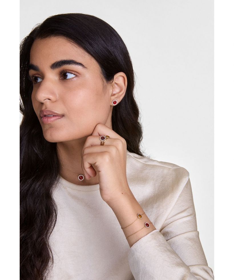 Сережки Daniel Wellington Audrey Red Agathe Gold