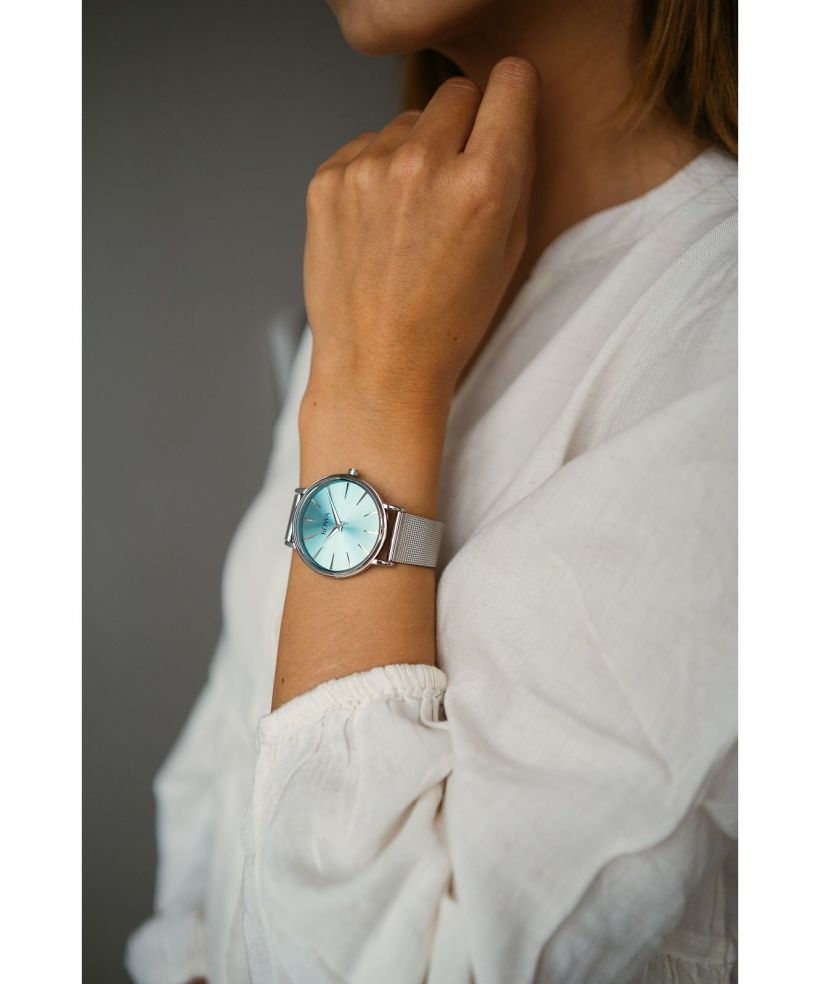 Годинник Жіночий BOWA Praha Turquoise-Silver Mesh 38