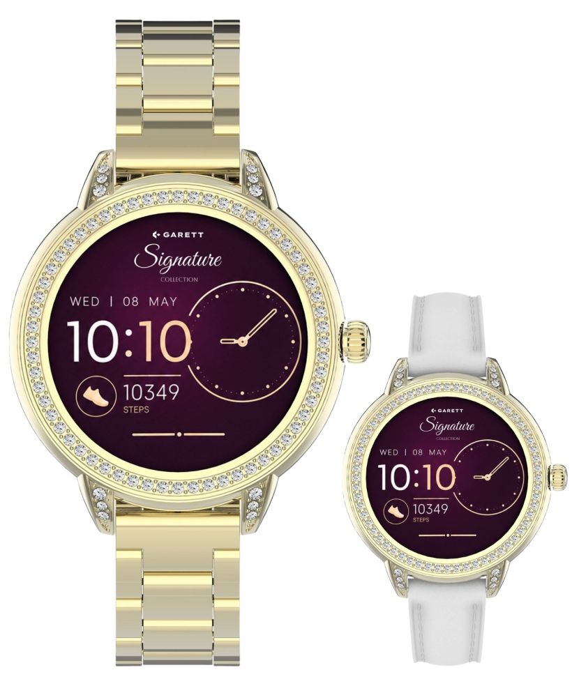 Смарт-Годинник Жіночий Garett Signature Stella Gold Solid SET