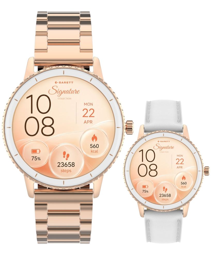 Смарт-Годинник Жіночий Garett Signature Grace Rose Gold Solid SET