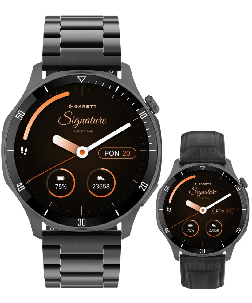 Смарт-Годинник Чоловічий Garett Signature Prime Black Solid SET