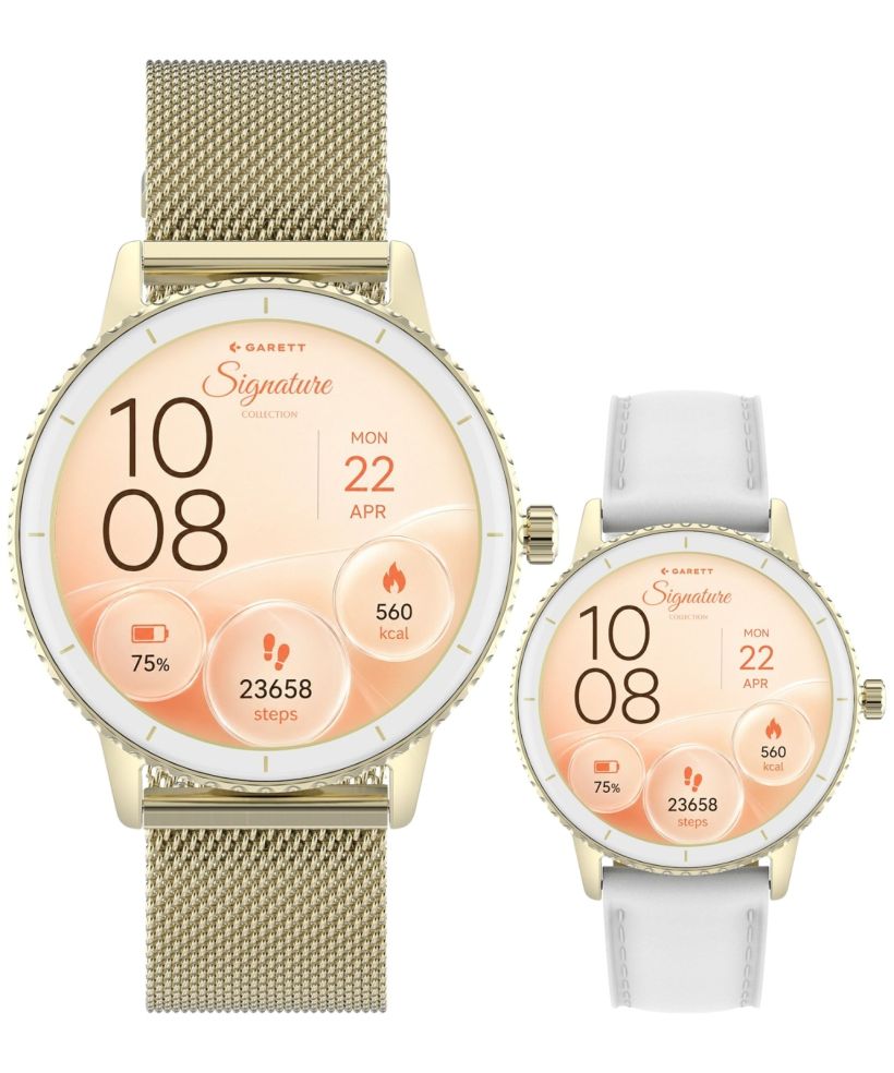 Смарт-Годинник Жіночий Garett Signature Grace Gold Mesh SET