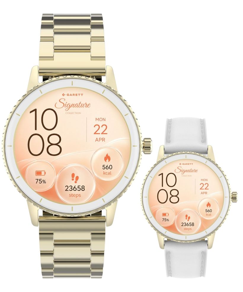 Смарт-Годинник Жіночий Garett Signature Grace Gold Solid SET