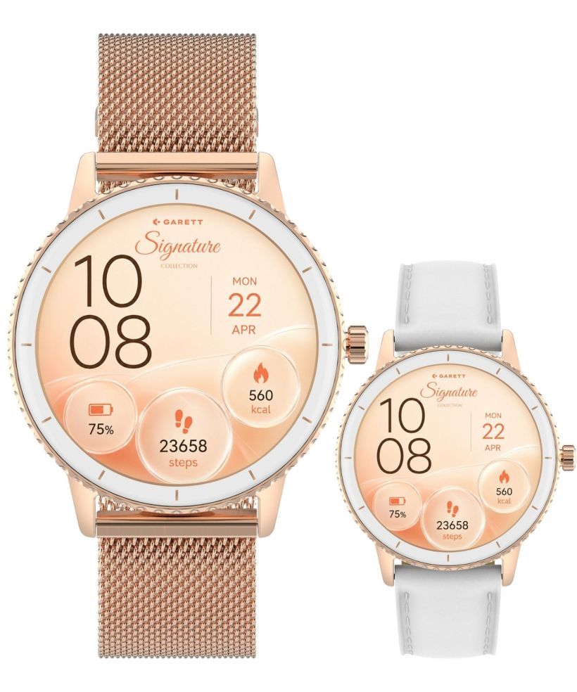Смарт-Годинник Жіночий Garett Signature Grace Rose Gold Mesh SET
