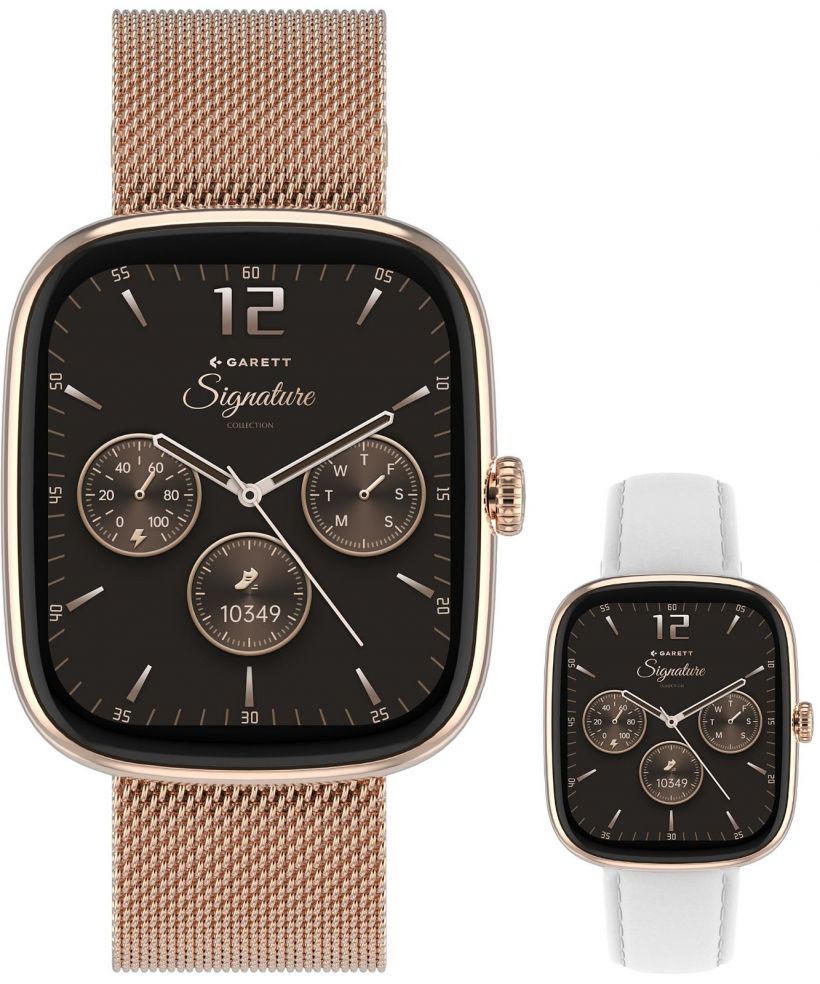 Смарт-Годинник Жіночий Garett Signature Flow Rose Gold Mesh SET