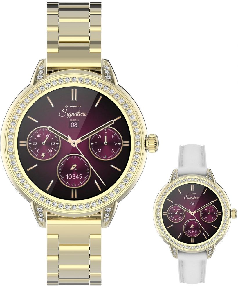 Смарт-Годинник Жіночий Garett Signature Stella Gold Solid SET