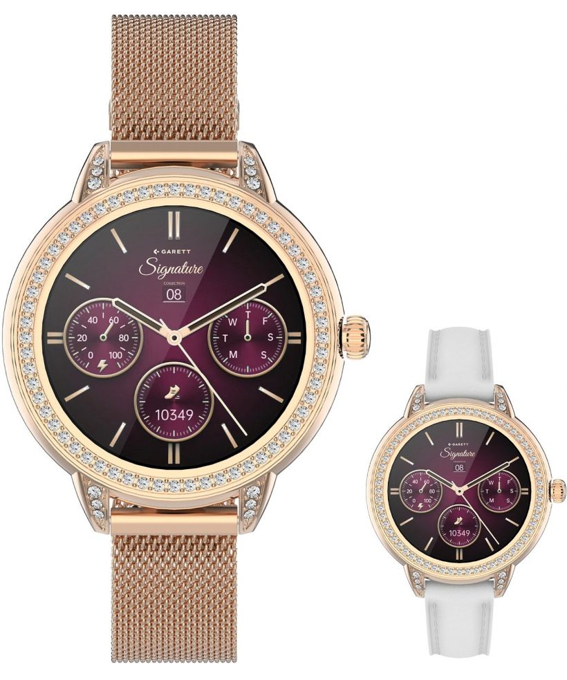 Смарт-Годинник Жіночий Garett Signature Stella Rose Gold Mesh SET