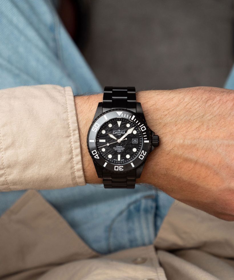 Годинник Чоловічий Davosa Ternos Professional Black Rock Automatic Limited Edition