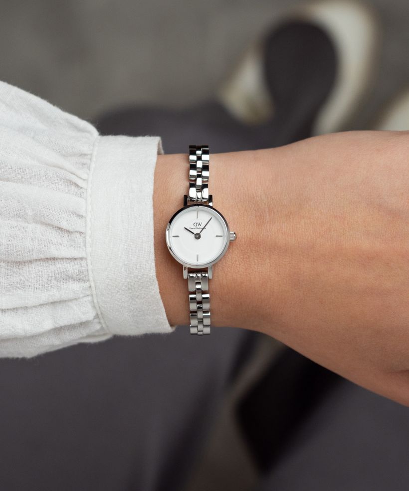 Годинник Жіночий Daniel Wellington Petite Mini Arch 3-link White Silver