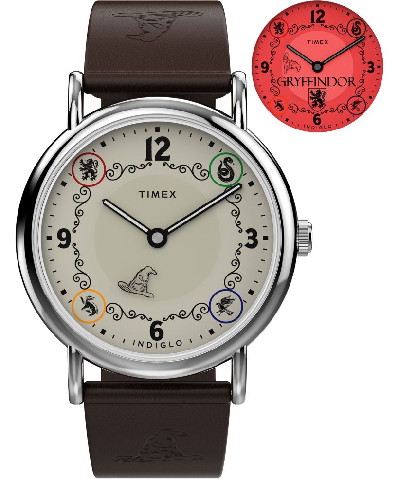 Годинник для Жінок і Чоловіків Timex Harry Potter X Weekender Gryffindor House 38mm Leather Strap