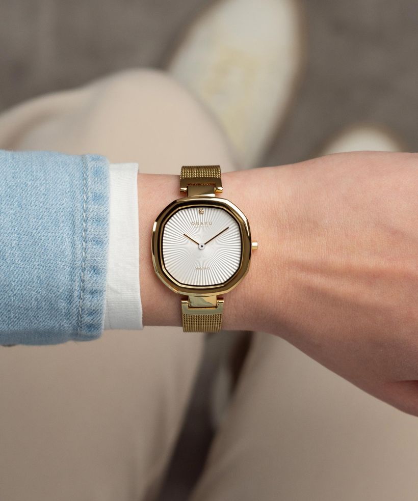 Годинник Жіночий Obaku Brilliant Gold Diamond