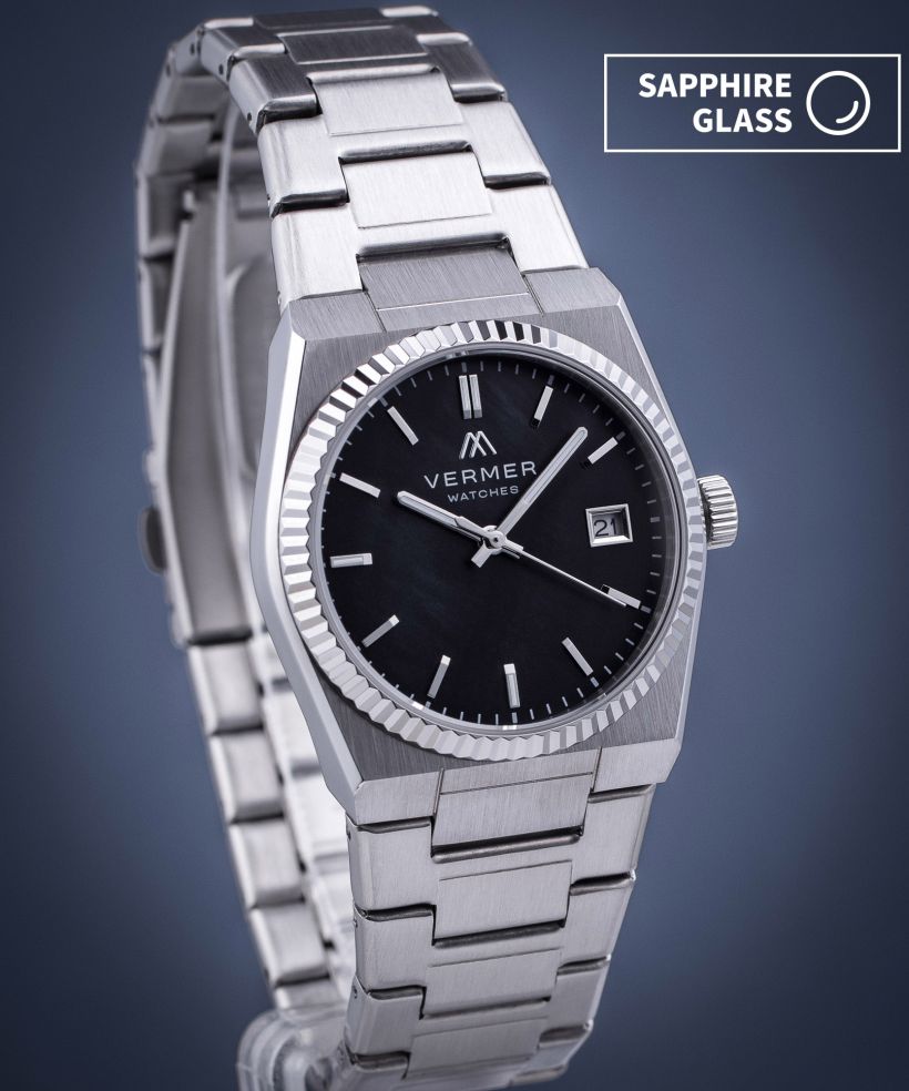 Годинник Жіночий VERMER Caspian Lady Black Silver Steel