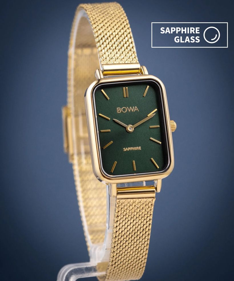Годинник Жіночий BOWA Dubai Green-Gold Mesh 20