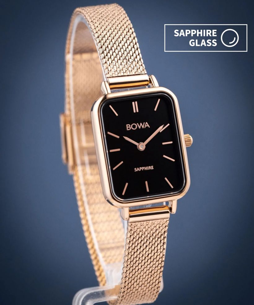 Годинник Жіночий BOWA Dubai Black Rose-Gold Mesh 20