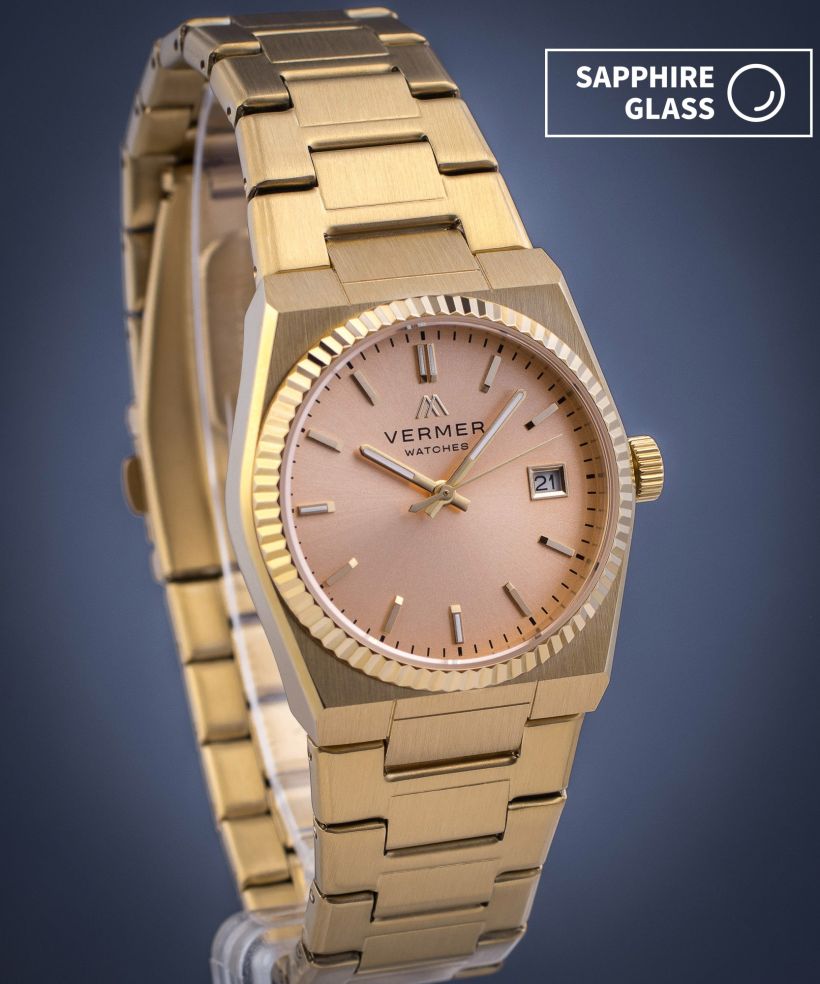 Годинник Жіночий VERMER Caspian Lady Full Gold Steel