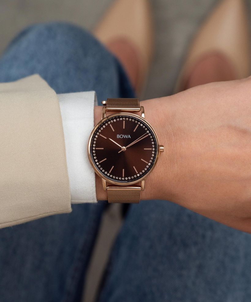 Годинник Жіночий BOWA Rio Brown-Rose Gold Mesh 38