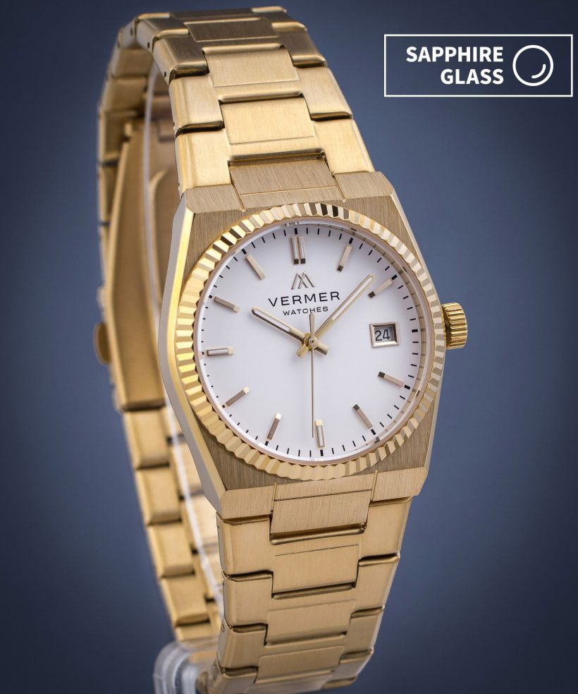 Годинник Жіночий VERMER Caspian Lady White Gold Steel