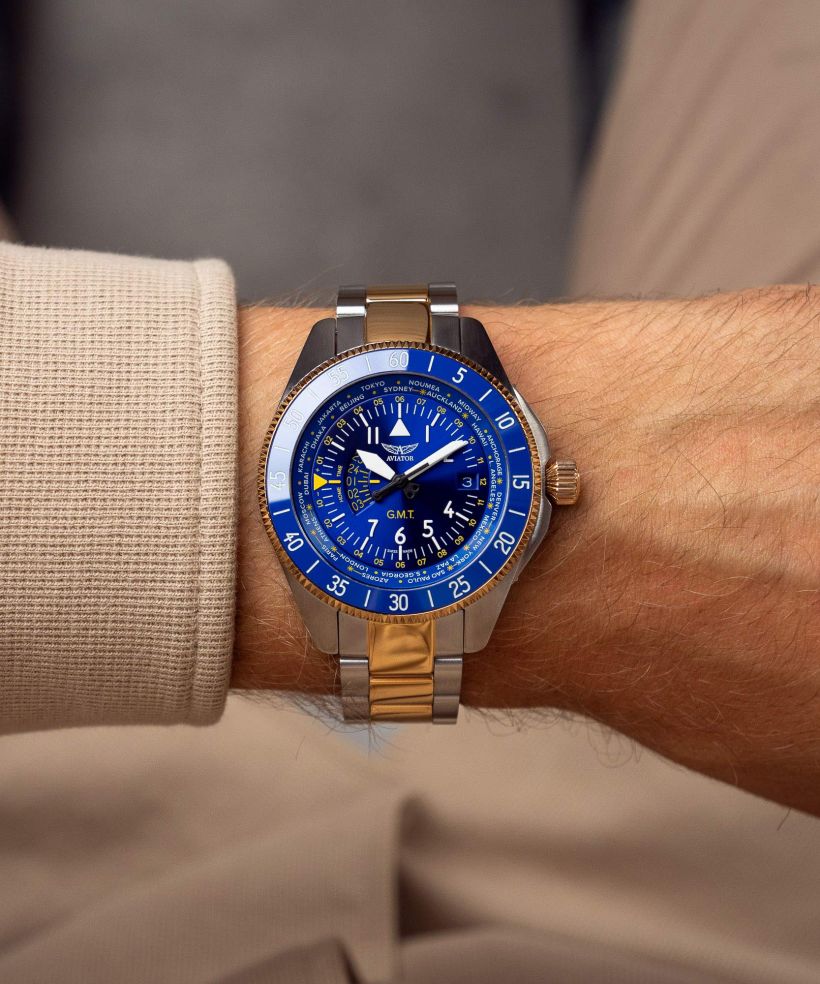 Годинник Чоловічий Aviator Airacobra GMT