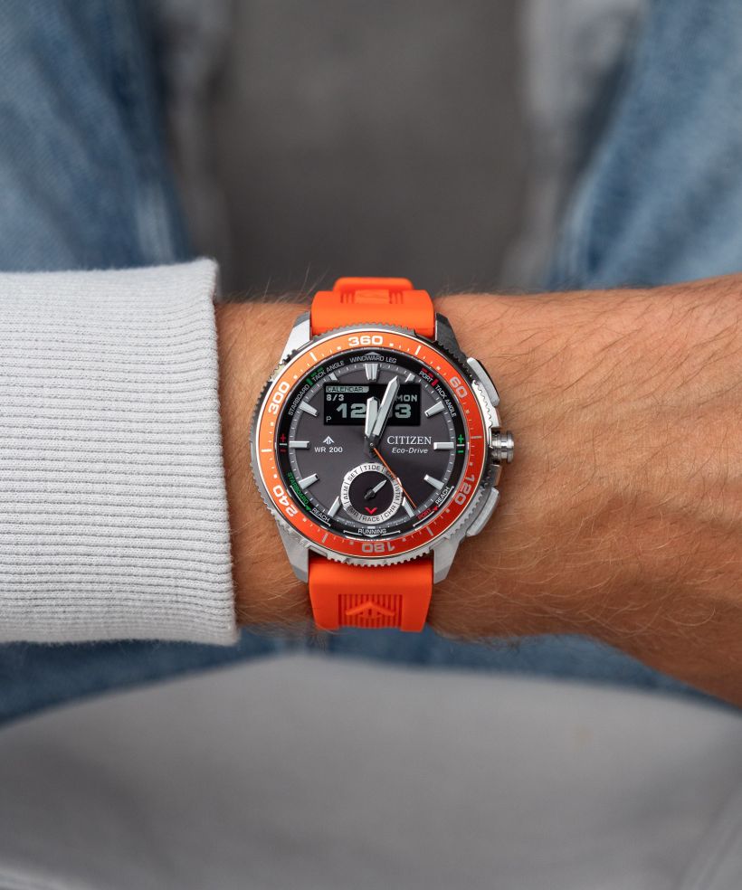 Годинник Чоловічий Citizen Promaster Marine Wave Tracker Eco-Drive Chronograph
