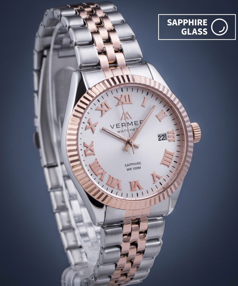 Годинник Чоловічий VERMER Aegean Silver Silver-Rose Gold Steel