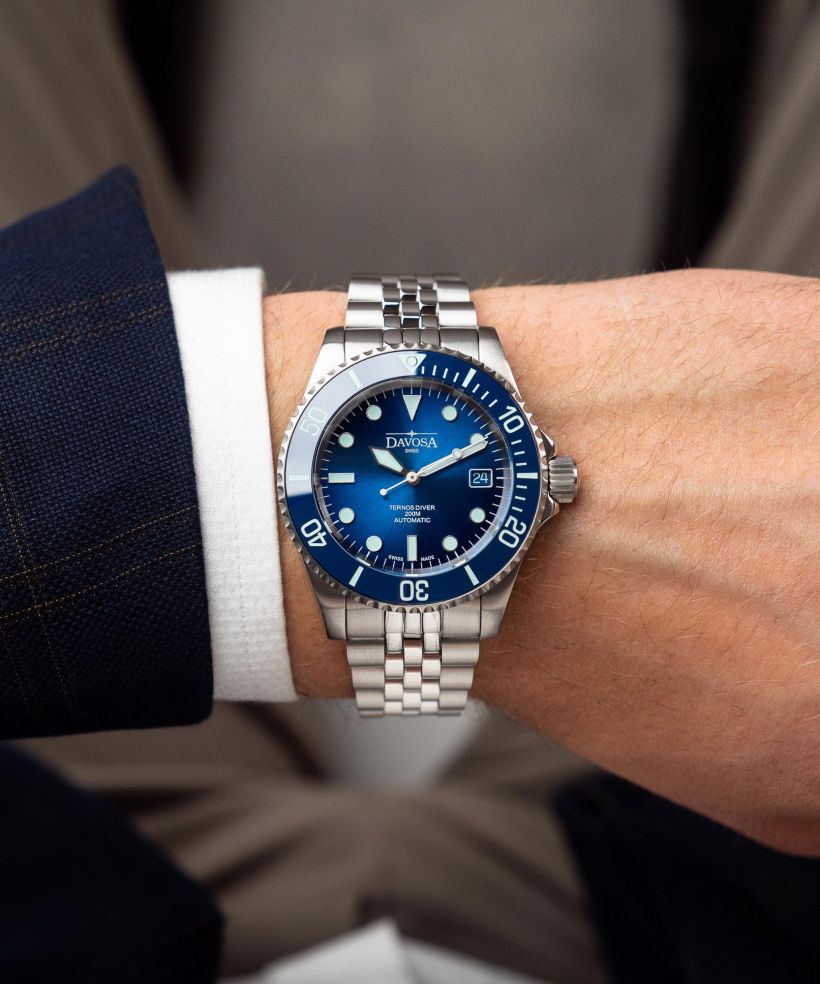 Годинник Чоловічий Davosa Ternos Diver Blue Lagoon Automatic Chronograph Limited Edition