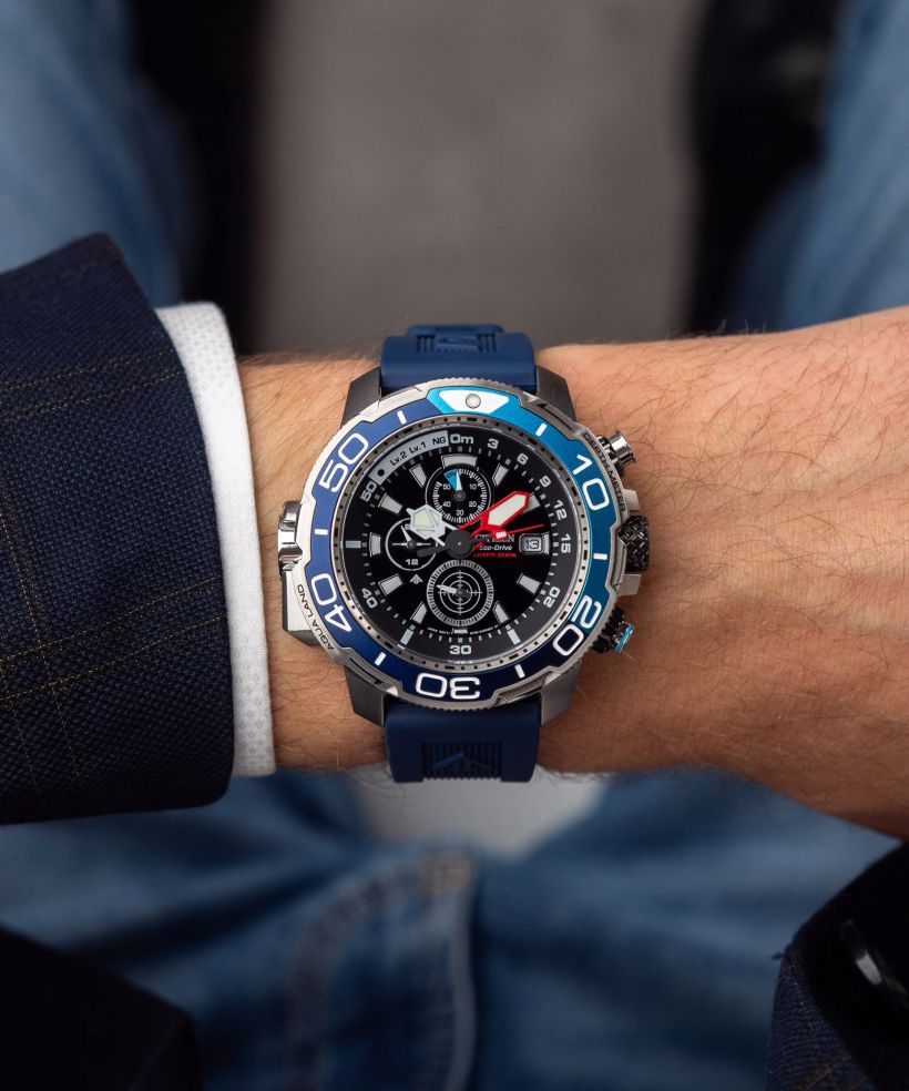 Годинник Чоловічий Citizen Promaster Marine Aqualand Eco-Drive Diver