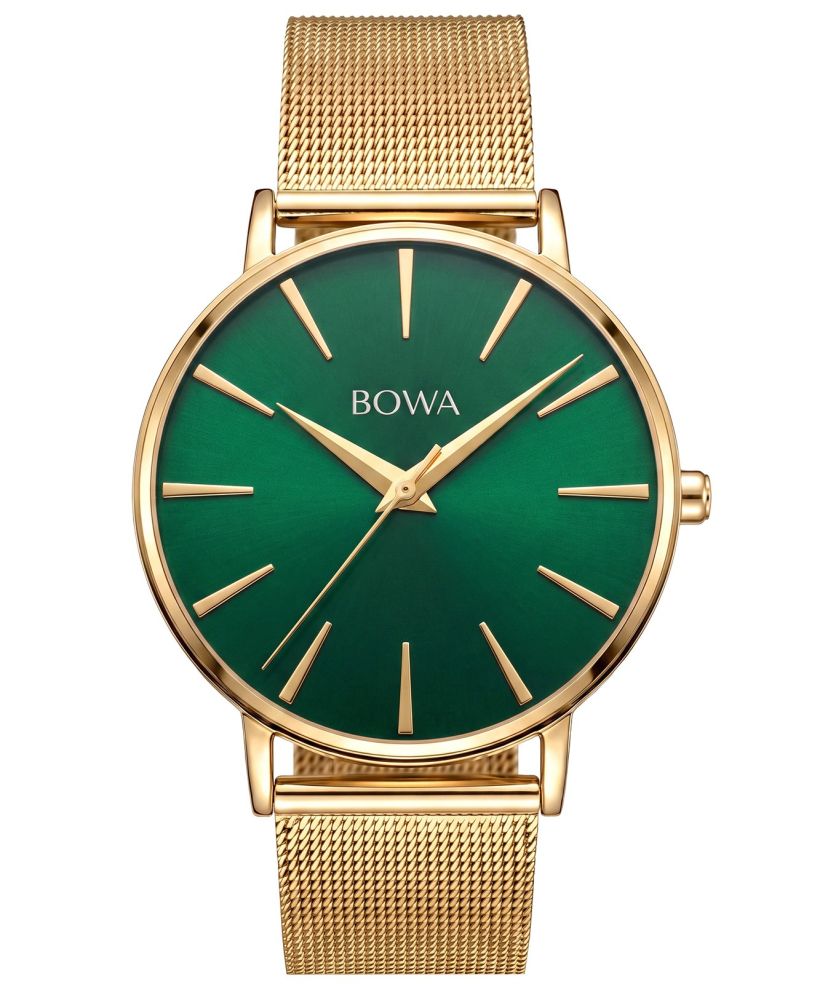 Годинник Жіночий BOWA Praha Green-Gold Mesh 38