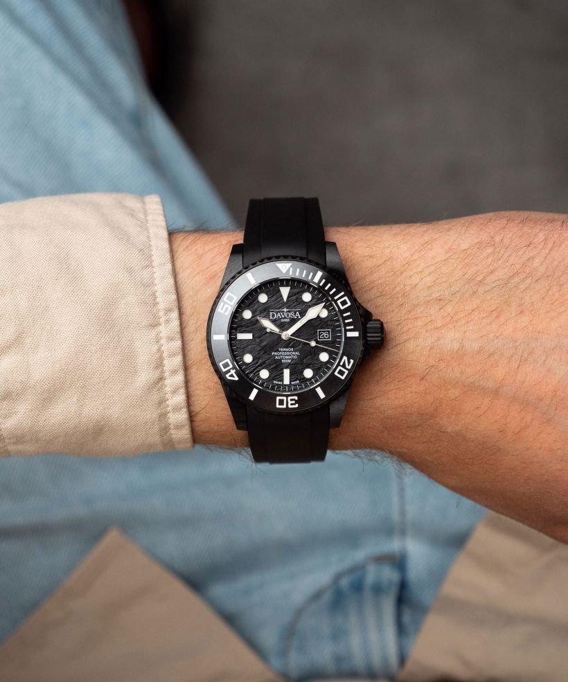 Годинник Чоловічий Davosa Ternos Professional Black Rock Automatic Limited Edition