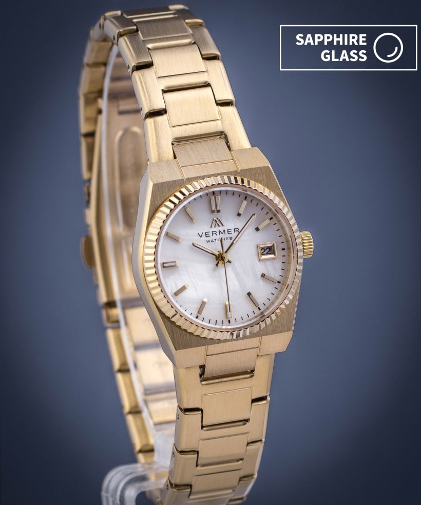 Годинник Жіночий VERMER Caspian Mini Silver Gold Steel