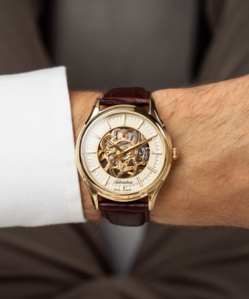 Годинник Чоловічий Adriatica Classic Skeleton Automatic