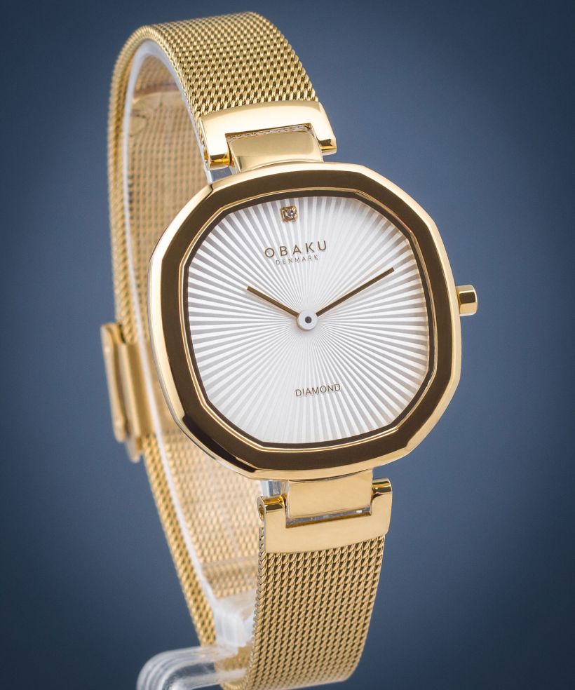 Годинник Жіночий Obaku Brilliant Gold Diamond