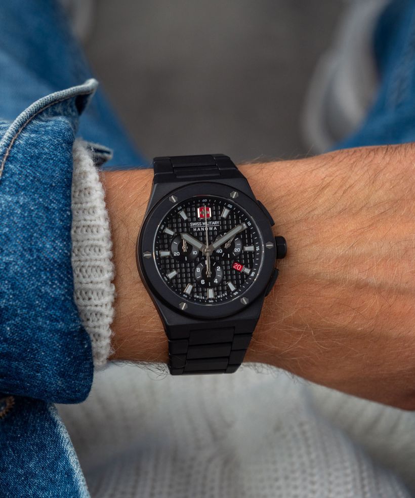 Годинник Чоловічий Swiss Military Hanowa Land Sidewinder Ceramic Chronograph