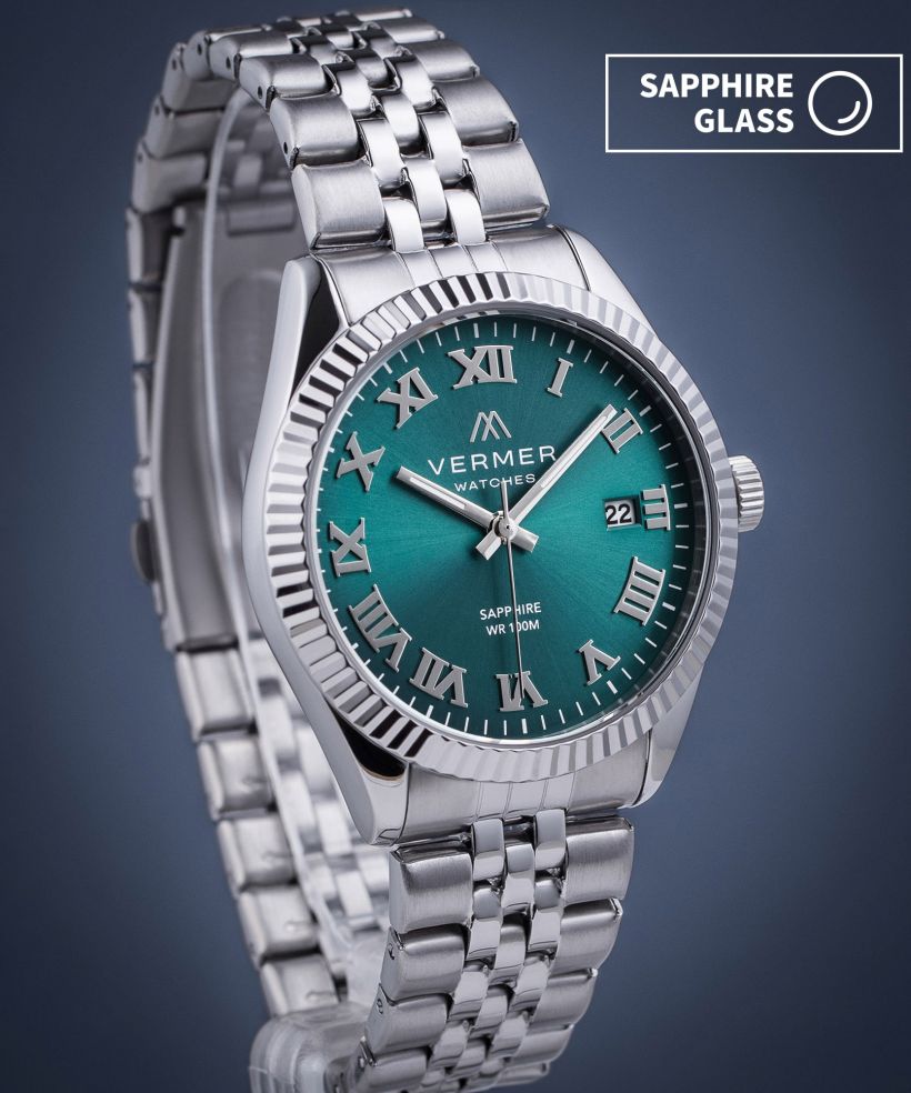 Годинник Чоловічий VERMER Aegean Green Silver Steel