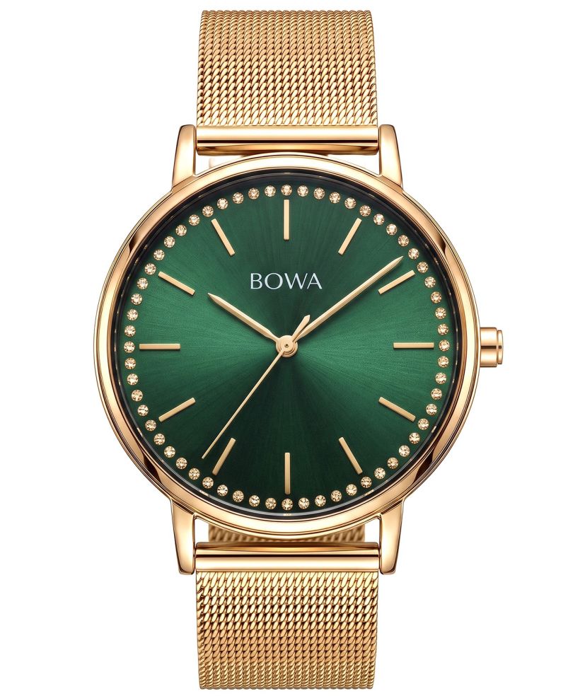 Годинник Жіночий BOWA Rio Green-Gold Mesh 38