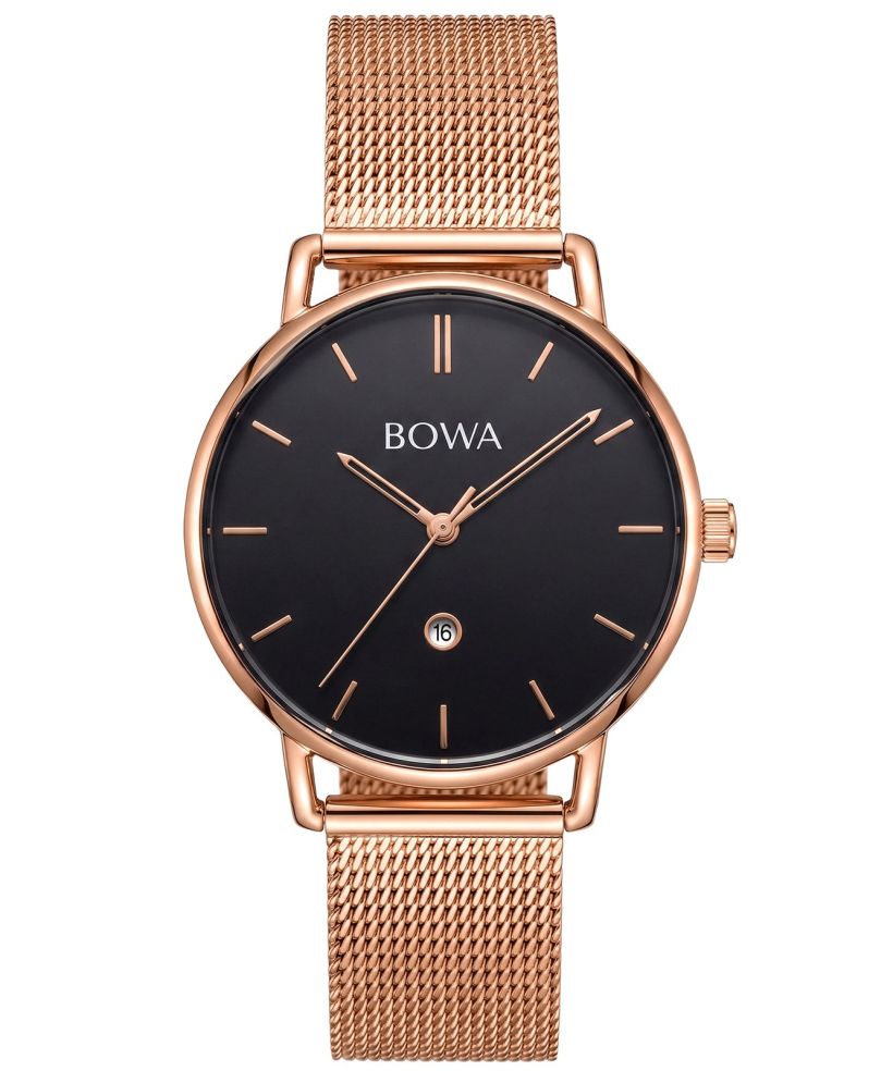 Годинник Жіночий BOWA Milan Black Rose-Gold Mesh 34