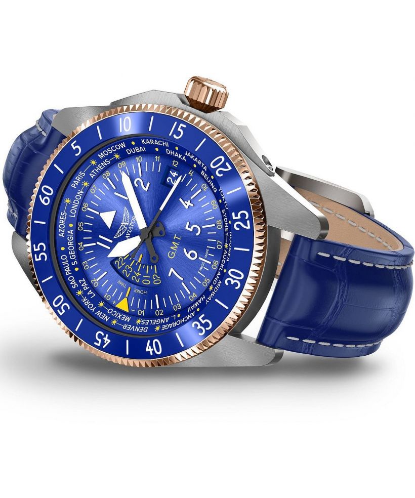 Годинник Чоловічий Aviator Airacobra GMT