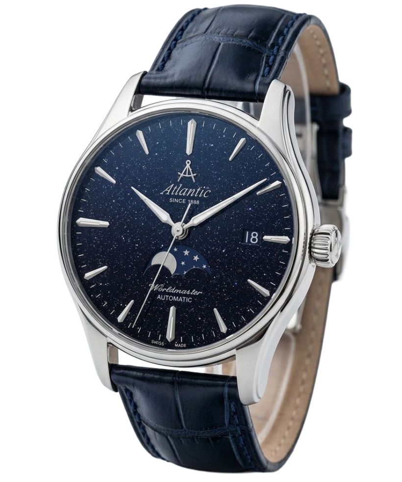 Годинник Чоловічий Atlantic Worldmaster Moonphase Aventurine Automatic