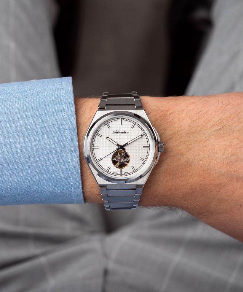 Годинник Чоловічий Adriatica Classic Open Heart Automatic