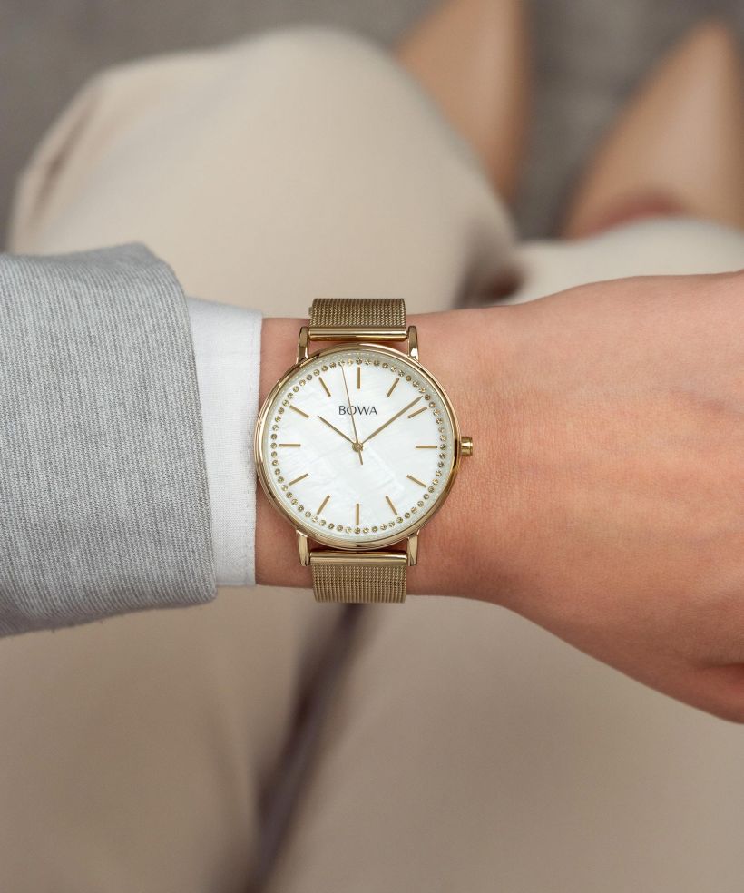 Годинник Жіночий BOWA Rio Pearl-Gold Mesh 38