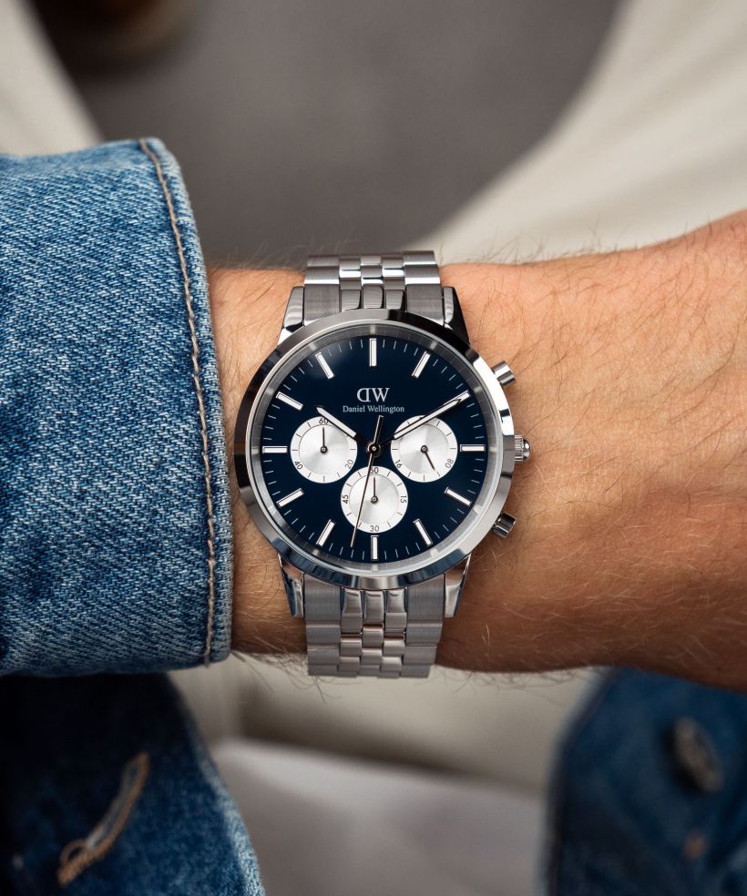 Годинник для Жінок і Чоловіків Daniel Wellington Iconic Arch 5-Link Arctic Panda Chronograph