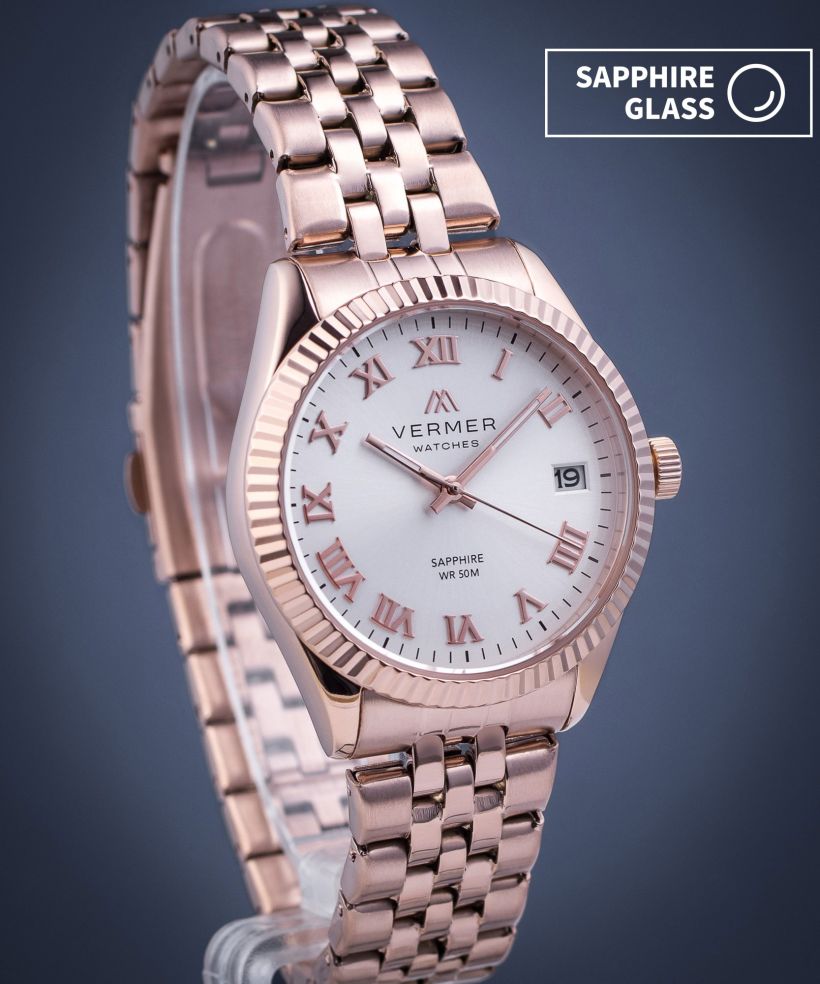 Годинник Жіночий VERMER Aegean Lady Silver Rose Gold Steel