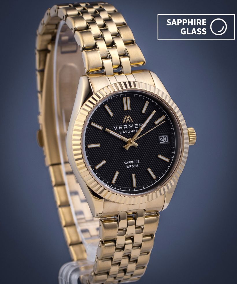 Годинник Жіночий VERMER Ionian Lady Black Gold Steel