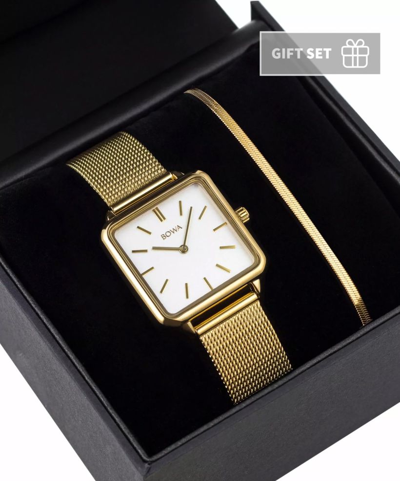 Годинник Жіночий BOWA Vienna White Gold Mesh 29 Gift Set