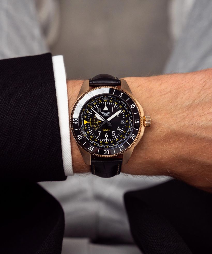 Годинник Чоловічий Aviator Airacobra GMT