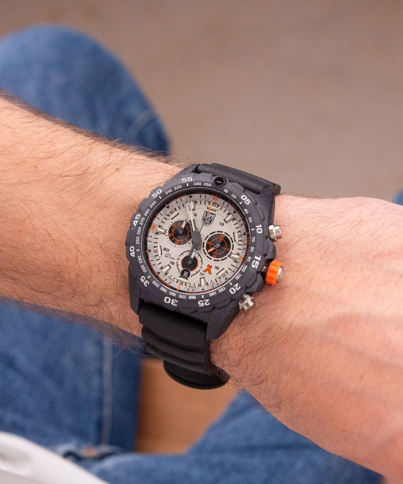 Годинник Чоловічий Luminox Bear Grylls Survival 3740 Chrono Master Series Silver-Panda