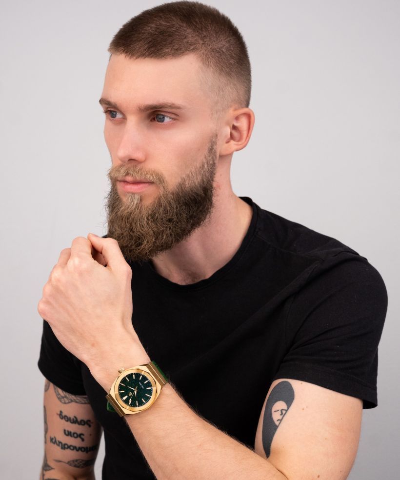 Годинник Чоловічий Paul Rich Star Dust Green Gold Leather 45