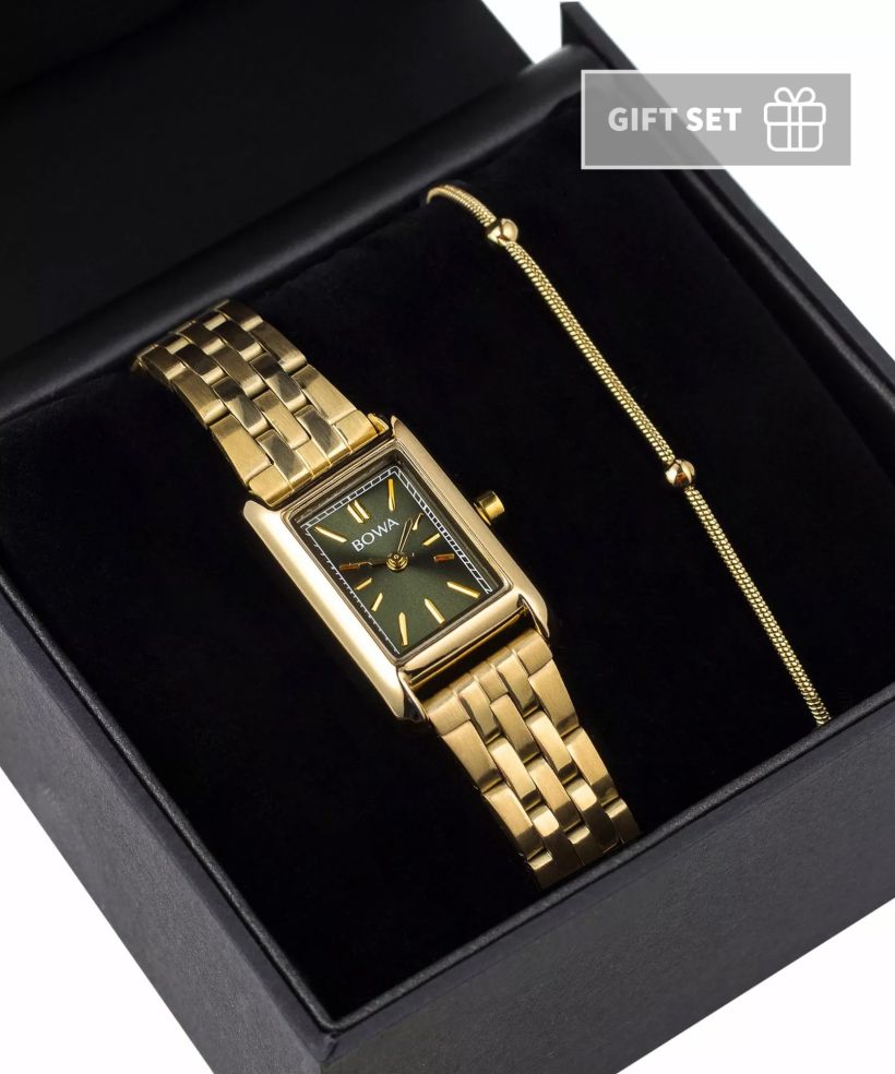 Годинник Жіночий BOWA Paris Green-Gold Steel 20 Gift Set